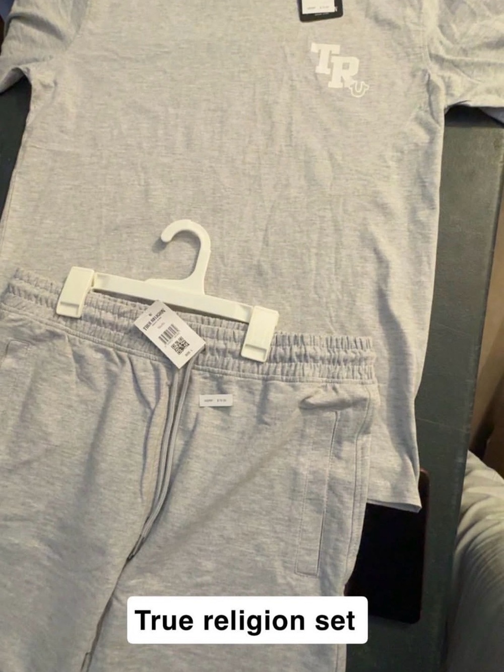 True Religion Kids Light Heather Gray Jogger Sweatpants